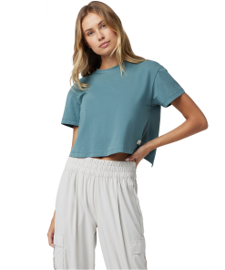 Women's Feather Cross Back Short Sleeve