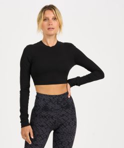 Long-Sleeve Lux Crop Tee