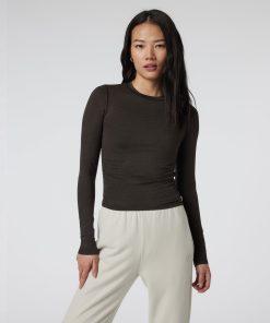 Long Sleeve Halo Ruched Tee