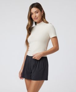 Short Sleeve Pose Mock Neck