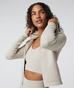 Waffle Seamless Zip Hoodie