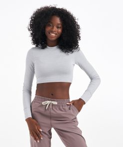 Long-Sleeve Lux Crop Tee